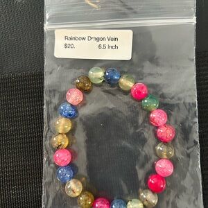 Rainbow Dragon Vein Beaded Bracelet
